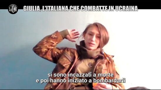 Lasciare tutto per combattere in Ucraina, Giulia Schiff e il suo video diario con Le Iene