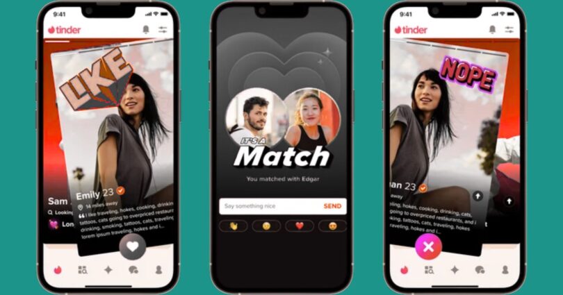 tipiche videate dell’app Tinder